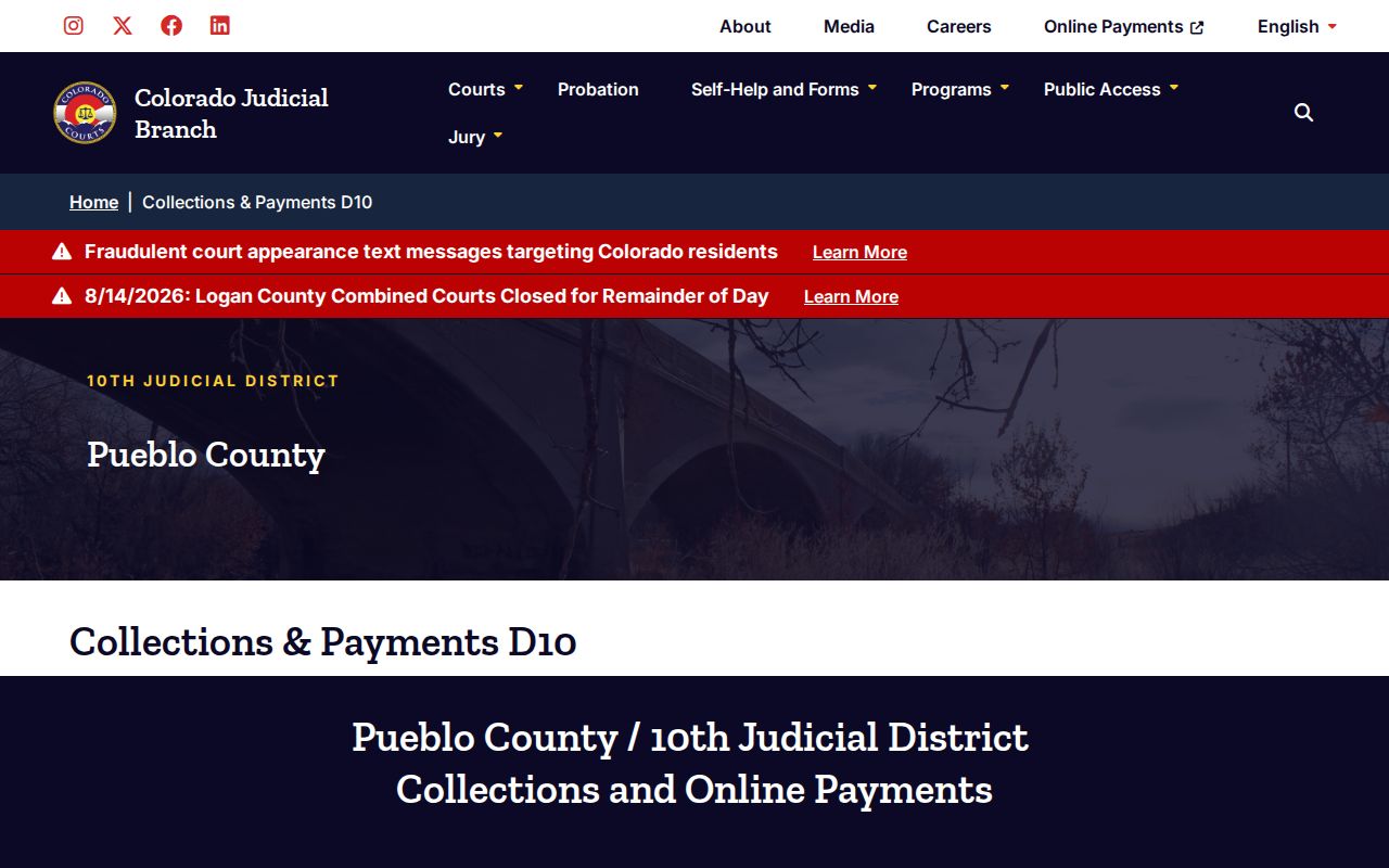 Pueblo County traffic court records D10 payment and ticket search